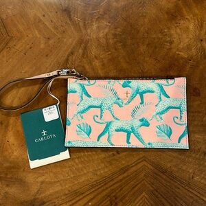 CARLOTA Leopard Wristlet